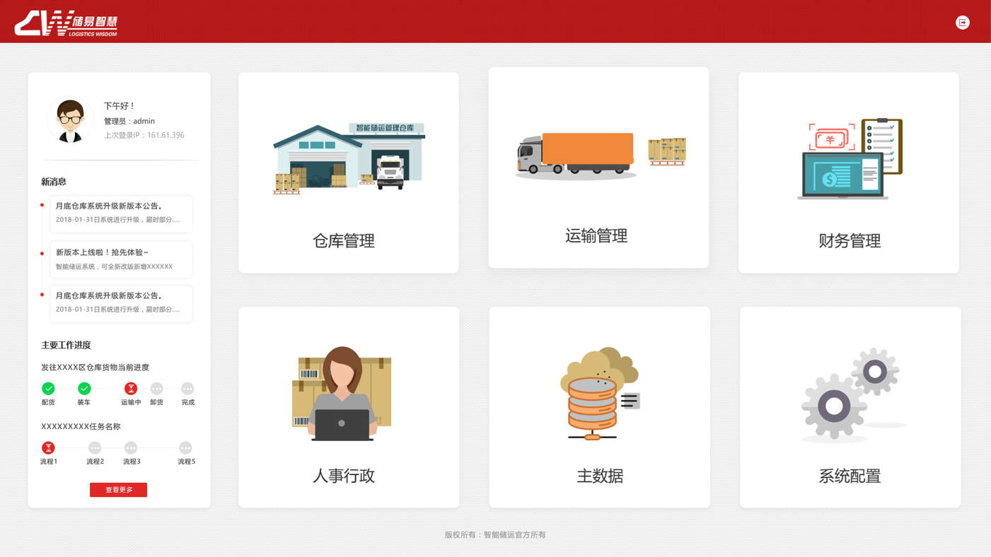 智慧倉儲(chǔ)運(yùn)輸管理系統(tǒng)界面設(shè)計(jì)